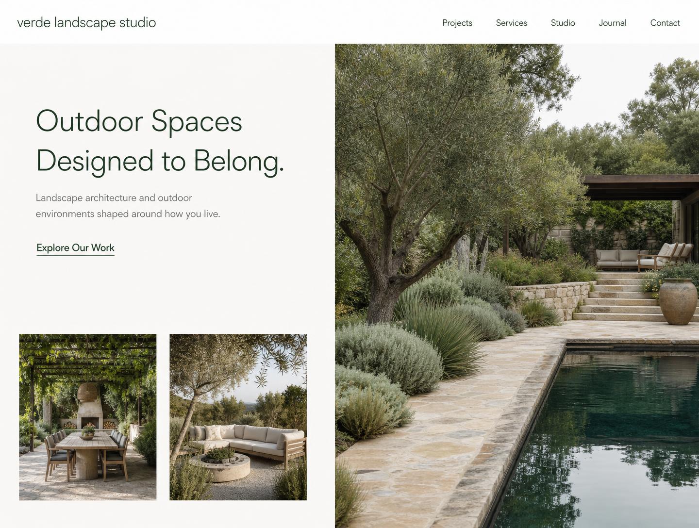 Website design for Verde Landscape Studio